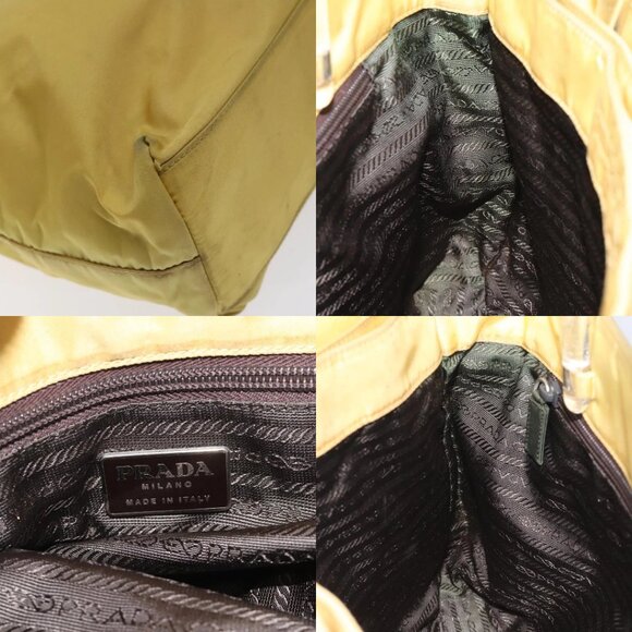 PRADA Hand Bag Nylon Yellow Silver Auth 128229 - Picture 14 of 14